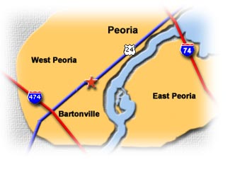 Peoria, IL location  -Full Map