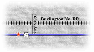West Burlington, IA location - Zoomed Map